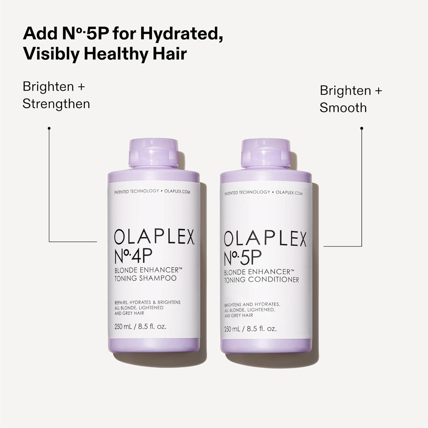 imageOlaplex No 4P Blonde Enhancer Purple Toning Shampoo Repairs Hydrates amp Brightens All Blonde Lightened amp Grey Hair85 Fl Oz Pack of 1