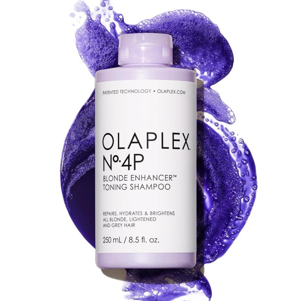 imageOlaplex No 4P Blonde Enhancer Purple Toning Shampoo Repairs Hydrates amp Brightens All Blonde Lightened amp Grey Hair85 Fl Oz Pack of 1