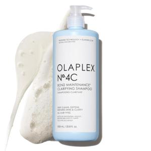 Olaplex No. 4C Bond Maintenance Clarifying Shampoo, Deep Cleans, Softens, Restores Shine, & Clarity, For All Hair Types Experiencing Product Buildup or Excess Oil(33.8 Fl Oz (Pack of 1))
