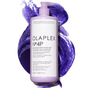 Olaplex No. 4P Blonde Enhancer Purple Toning Shampoo, Repairs, Hydrates, & Brightens All Blonde, Lightened, & Grey Hair(33.8 Fl Oz (Pack of 1))