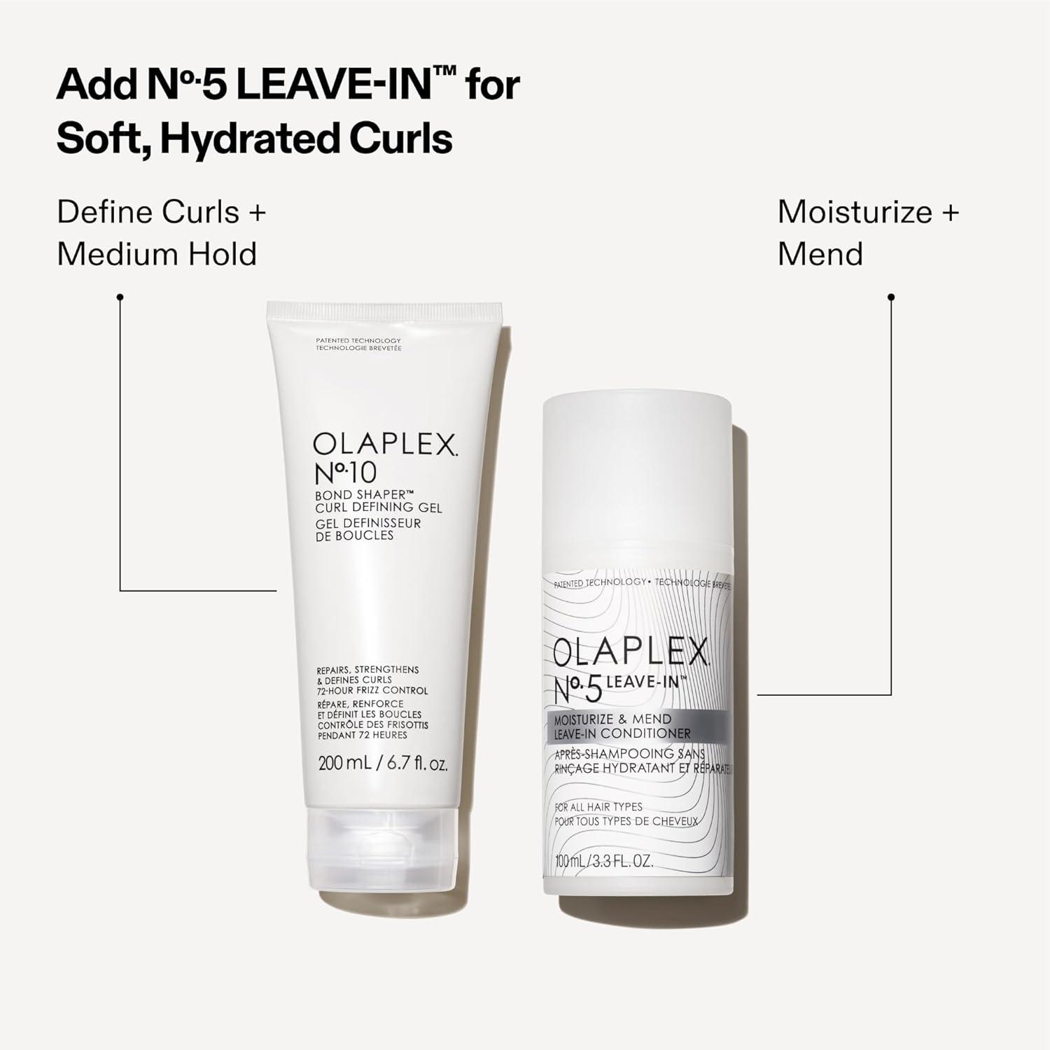 imageOlaplex N10 Bond Shaper Curl Defining Gel Frizz Smoothing Curl Gel Hydrates Detangles amp Defines Curls All Day Hold No Residue For Coily Curly and Wavy 200 mLFl Oz