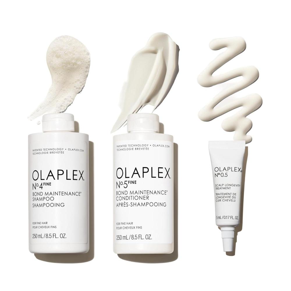 imageOlaplex Wash amp Shine Fine Hair Kit N 4FINE N 5FINE N 05 Shampoo amp Conditioner Set Gently Cleanses to Volumize amp Strengthen Hydrates amp Soothes Scalp For Coily Curly Straight amp Wavy